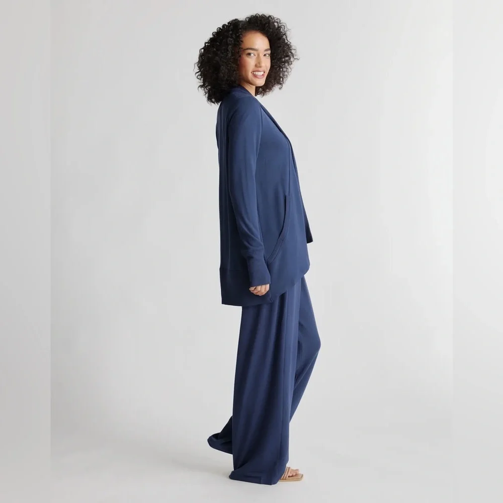 Quince French Terry Modal Cardigan in Navy $89 Size S - Picture 3 of 12